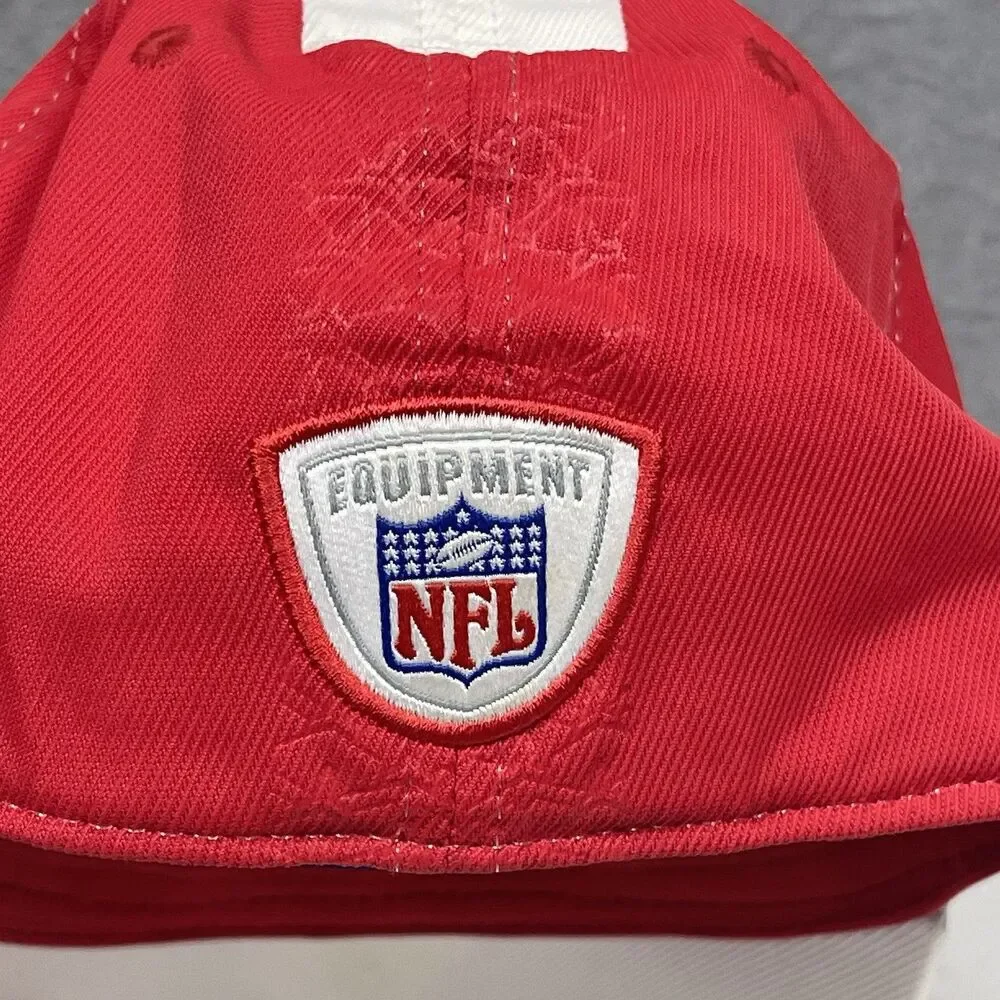 Kansas City Chiefs Hat Red White One Size Reebok AFC West Stretch NFL Fitted Cap